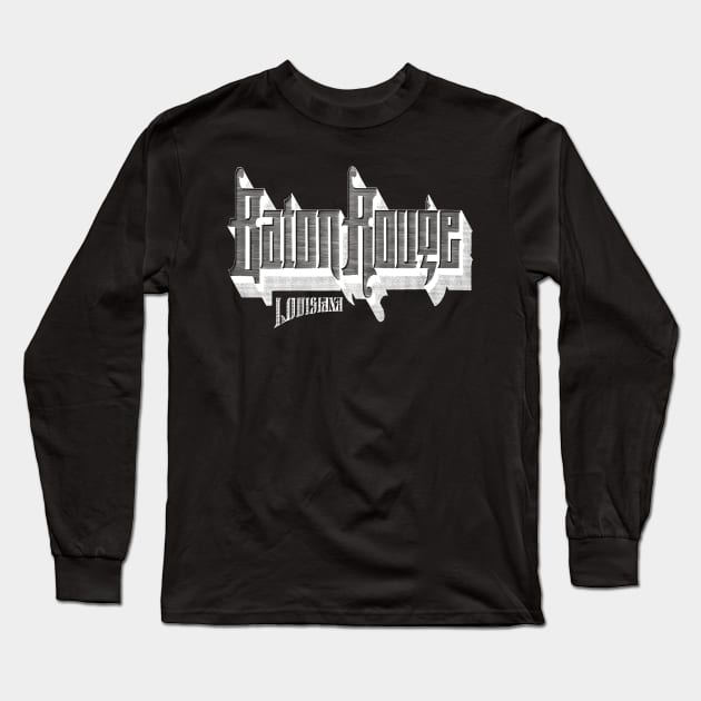 Vintage Baton Rouge, LA Long Sleeve T-Shirt by DonDota